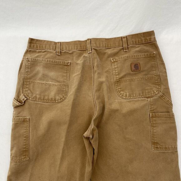 Carhartt Brown Carpenter Pants 40x32 Loose Original Fit Workwear B11 BRN - Picture 5 of 11